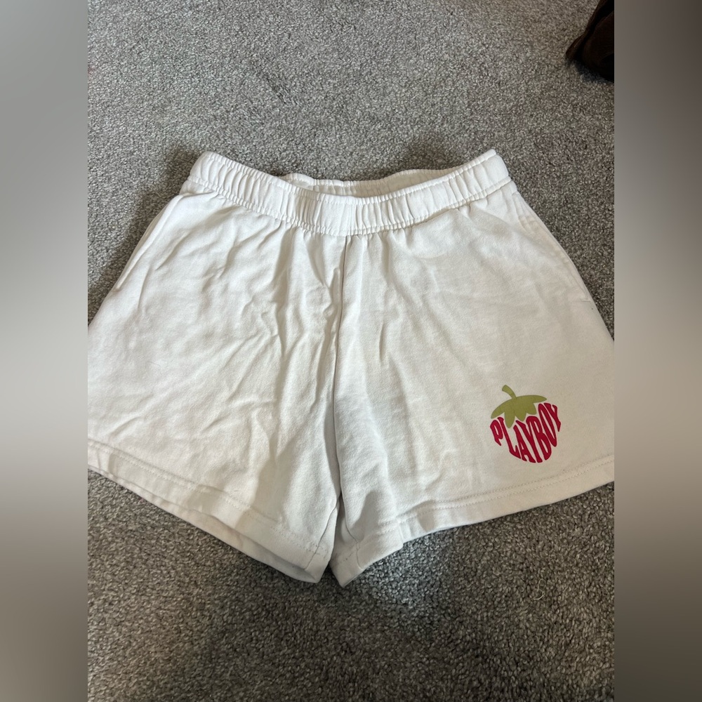 Women’s white, size small Playboy shorts